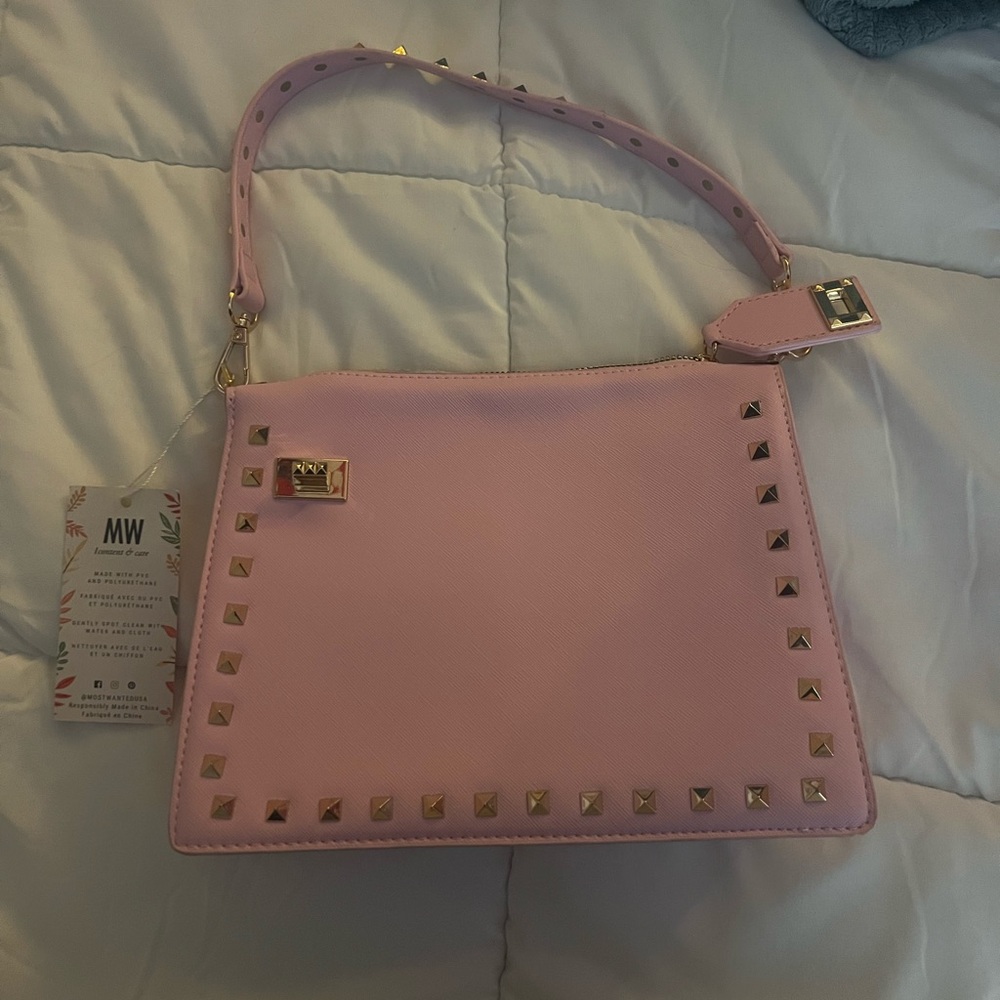 Pink Studded Handbag